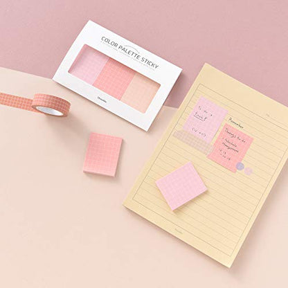 Monolike Color Palette Sticky Grid 300 C Set 4p - Self-Adhesive Memo Pad 30 Sheets - color: Grid 300 C