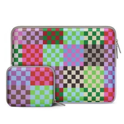 MOSISO Laptop Case 13.3 inch, 13-13.3 inch Laptop Sleeve Compatible with MacBook Neo/Air 13.6/Pro 13/Pro 14, HP Dell ASUS Lenovo, Neoprene Computer Sleeve with Small Case, Colorful Checkerboard