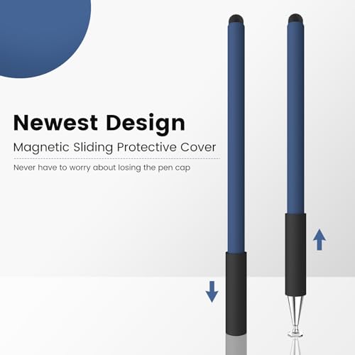 Stylus Pen for Touchscreen(3 Pcs), MEKO 2-in-1 Disc Universal Stylus Touch Screens Pens for Apple/iPhone/iPad/Android/Microsoft/Surface All Capacitive Touch Screens(Black & Red & Blue) - color: Black & Red & Blue