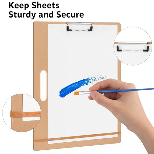 13" x 17" Artist Sketch Board with Handle - Portable Drawing Board, Large Clipboard for Painting and Drawing, Art Supplies for Adults by TX Liteart - size: 13"x17", 1 Pack