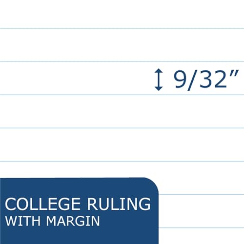 ROARING SPRING Environotes Recycled Spiral Notebook, College Ruled 1 Subject Notebook, 11" x 9", 80 Perforated Sheets, 20 lb Recycled Paper, Double Pocket, 3 Hole Punched, Made in USA - size: 1 Subject