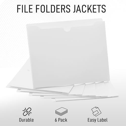 White File Jackets, 2 Inch Expansion, Letter Size, Reinforced Straight-Cut Tab, 6 Pack - color: White, style: 2 Inch Expansion