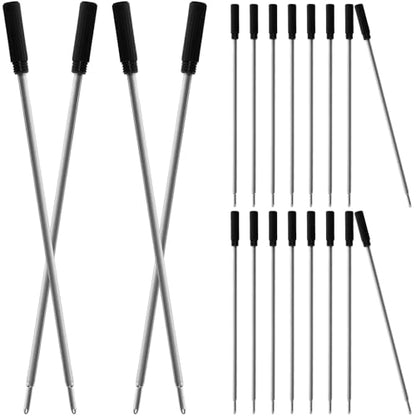 20Pcs Gel Ink Pen Refills Medium Point Metal Replacement Refills for Office Students and Creative Writing Easy to Install Smooth Writing Black Ink Pens
