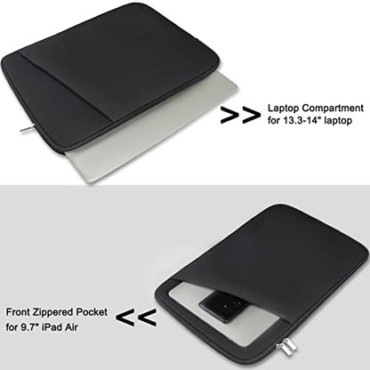 Askuko Laptop Sleeve 14 inch, Durable Carrying Bag Shockproof Protective Case Cover, Handbags Briefcase Laptop Bag Compatible with 14" MacBook Air/Pro HP Asus Lenovo Notebook Computer, Grey - color: Gray, size: 14 inch