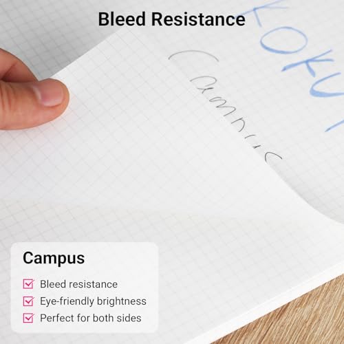 Kokuyo Campus Loose Leaf Paper for Binders, Sarasara Smooth Writing, B5, A 7mm Ruled, 26 Holes, 31 Lines, 100 Sheets, pH Neutral, Bleed Resistant, 75gsm, Pack of 3 (NO-836A)