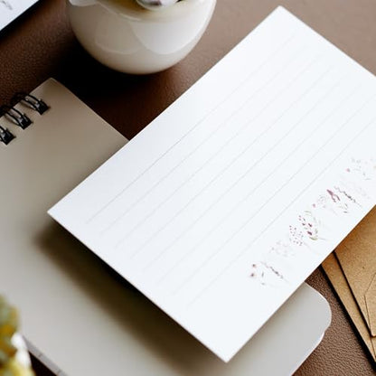 Wild Flower Index Cards by Pure Print and Design | Floral Flash Cards Perfect For Study Sessions & Learning | 100 Cards of Premium Quality with 5 Different Designs | Wild Flower | 3x5 inches - color: Wild Flower