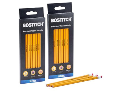 Bostitch Premium #2 Pencils, Premium Wood, Unsharpened, HB Graphite, 20-Count - size: 1 Count (Pack of 20)