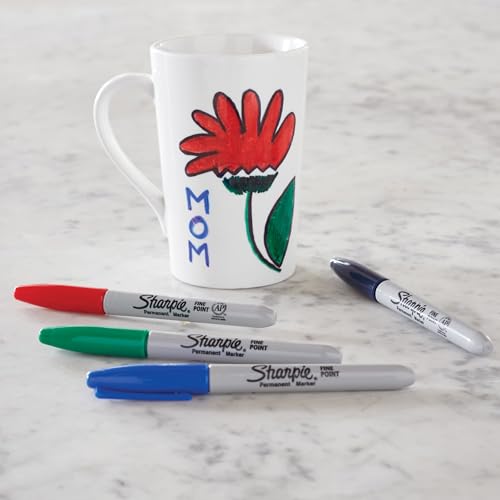 "Sharpie Fine Point Permanent Markers 4/Pkg-Red, Blue, Black, Green"