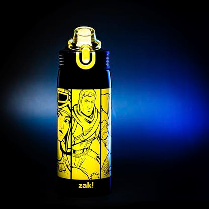 Zak Designs Fortnite Sage 19oz Leak-Proof Straw Kids Water Bottle | BPA Free, Insulated Stainless Steel, Cupholder Friendly, Dishwasher Safe, Lid Lock, Handle, For School, Home, Travel - color: Fortnite