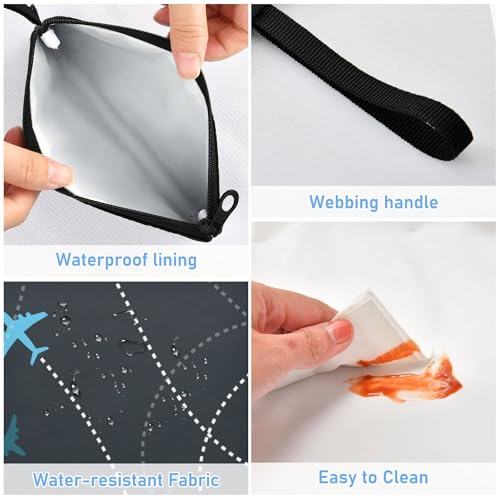 Reusable Food Storage Bags Airplane Adventure 3 Pack Set Lunch Bag Compact Sandwich Snack Bag Small Medium Large for Lunch, Travel & Organization - color: Bag 13