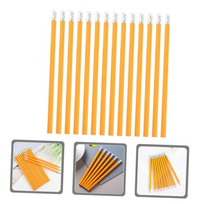 100pcs Wooden Hb Pencils with White Eraser Tips, Extended Writing Pencils Bulk Set for Students and Teens, Classroom and Office Supplies