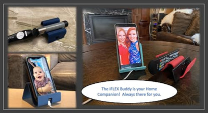 iFLEX Buddy Cell Phone and Tablet Stand Companion - Ideal for Air Travel, Work, and Home Use - Flexible Holder for All Mobile Devices - The Ultimate iPhone Cell Phone Stand Solution - color: Green