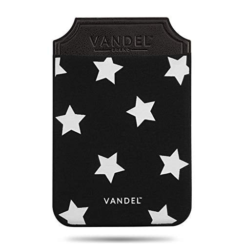 VANDEL Pocket – Stick-On Fabric Phone Wallet for Women, Cute Credit Card Holder, Stick On Back of Phone Fabric Sleeve for iPhone Pocket - color: Star Print