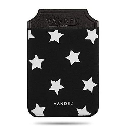VANDEL Pocket – Stick-On Fabric Phone Wallet for Women, Cute Credit Card Holder, Stick On Back of Phone Fabric Sleeve for iPhone Pocket - color: Star Print