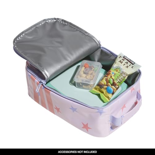 adidas Kids Santiago Lunch Bag for Girls & Boys – Insulated Cooler Lunchbox, 8L - color: 4.0/Shooting Stars Distilled Pink/ Violet Tone Purple/ Semi Frozen Turbo Pink