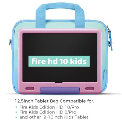 Choco Mocha Kids Tablet Sleeve Bag for Boys & Girls, (10-12.5Inch) - color: Gradient-blue 12.5inch, size: 12.5inch(12.5 x 9.8 x 1.3)