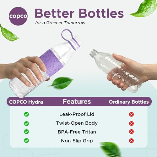 Copco – Hydra Hydra Water Bottle – 20 oz - Purple, Set of 2 - color: Purple