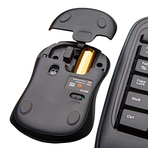Logitech MK335 Quiet Wireless Keyboard and Mouse Combo - Black/Silver Keyboard and Mouse Combo Wireless, Ambidextrous - style: MK335