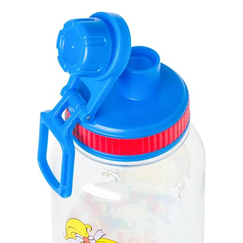 Silver Buffalo Rainbow Brite and Twink, Plastic Water Bottle, 32oz | Twist Spout, Includes Sticker Set, You Stick Yourself, 0.95 Liters - color: Rainbow Brite