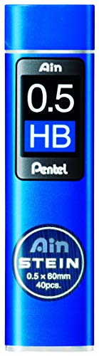 Pentel Ain Stein Mechanical Pencil Lead, 0.5mm HB, 40 Leads (C275-HB) - style: HB