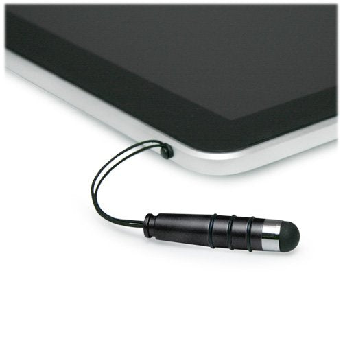 BoxWave Stylus Pen Compatible with TEAMSable Android POS Kiosk with Stand (15 in) - mini Capacitive Stylus, Small Rubber Tip Capacitive Stylus Pen - Jet Black