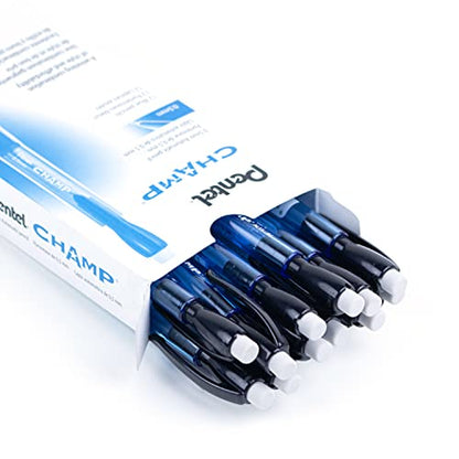 Pentel Champ Pencil, Automatic Pencil, 0.5mm Lead Size, Blue Barrel, Box of 12 (AL15C) - color: Blue, size: 12 Count (Pack of 1), style: 0.5 mm
