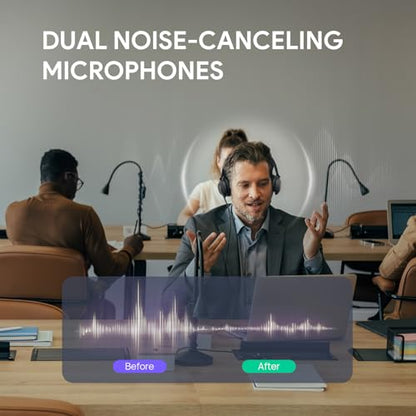 Yealink USB Wired Mono Headset,UH37 Computer Headset with Noise Cancelling Microphone,USB-A/C Call Center Headset for Teams,Zoom,Computer PC Laptop - color: Black,Mono, style: Teams Certified