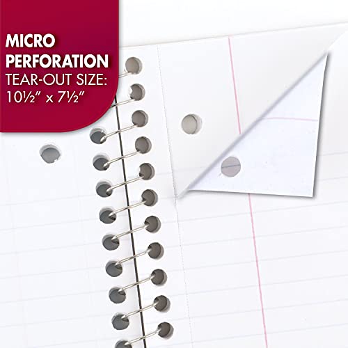 Mead Spiral Notebook, 24 Pack, 1 Subject, Wide Ruled Paper, 7-1/2" x 10-1/2", 70 Sheets per Notebook, Colors Will Vary (930203-ECM25) - size: Pack of 24