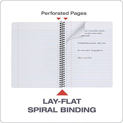 Oxford Spiral Composition Notebooks, 4 Pack, Poly Covers, College Ruled Paper, 9-3/4 x 7-1/2 Inches, 80 Sheets, Assorted Pastel Covers (64945) - style: College Ruled