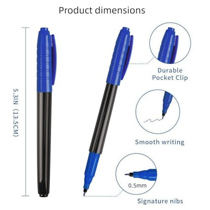 드라이 지우개 마커 파인 팁, 0.5mm 파인 포인트 드라이 지우개 마커, 얇은 화이트보드 마커 12가지 색상, 캘린더 노트 노트 패드용 작은 글꼴 쓰기