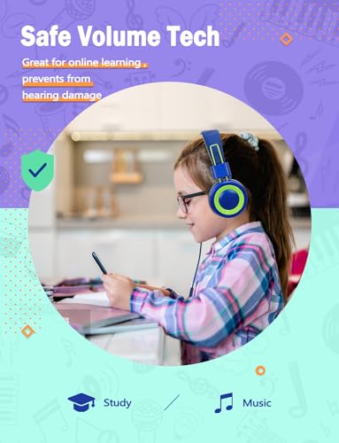 CN-Outlet Classroom Headphones with Microphone 2 Pack for Kids, 3.5mm Wried Headset for School Students Boys Girls Toddler Children Teens Adults