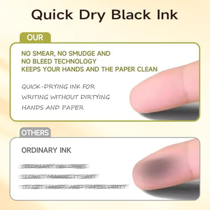 Beige Cream Gel Pens 12PCS Value Pack, Cute Aesthetic Neutral Black Ink Retractable Pens, 0.5mm Fine Point Quick Dry Smooth Writing for College School Supplies, Note Taking & Office Essentials - color: 12 Beige Black Ink