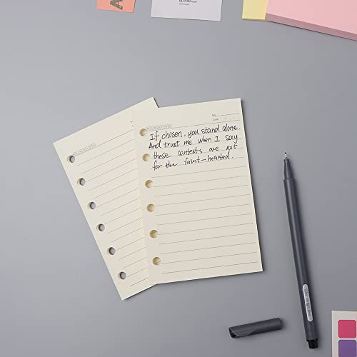 A7 Lined Refill Paper 3 Pack Loose Leaf 6-Hole Filler Paper Refills Planner Binder Insert, 120 Sheets/240 Pages Binder Notebook Papers for A7 Travel Journal Diary - size: A7
