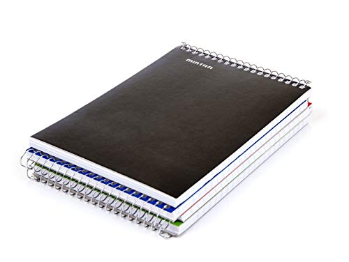 Mintra Office Small Spiral Notebooks (5x7 Top Spiral 4pk, Primary) - color: Primary, size: 5x7 Top Spiral 4pk