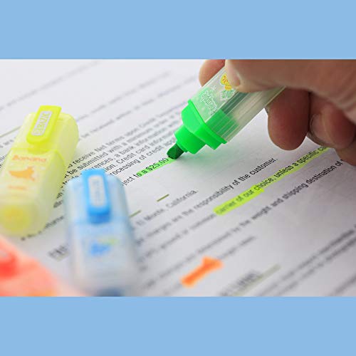 BAZIC PRODUCTS Fruit Scented Mini Highlighters, Chisel Tip, 6 Count | fruit-scented fluorescent mini highlighters; compact; Quick-dry; non-toxic ink; ASTM D-4236