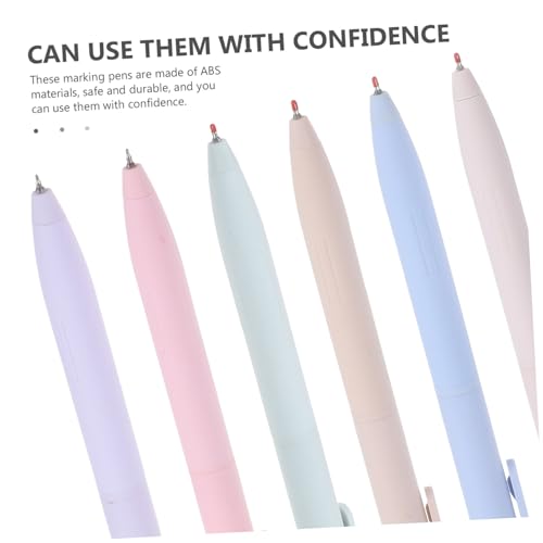 Uonlytech 6pcs Quick Drying Multi Color Gel Marking Pens for Students and Household Use Lightweight Material Smooth Writing School and Office Supply