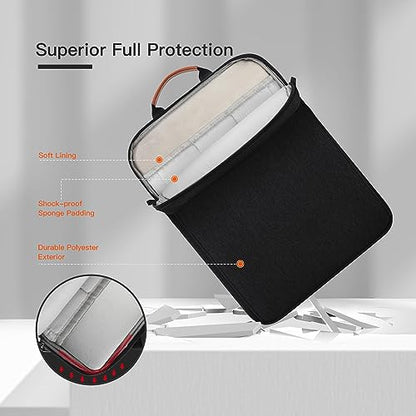 13 inch iPad Sleeve Carrying Bag for 13 inch iPad Pro M5 & Air M4/M3 2026, iPad Pro 12.9, 13.8" Surface Laptop 7th, Padded Trave Tablet Case with Shoulder Strap, Black - color: Black, size: 12.9-14 inch
