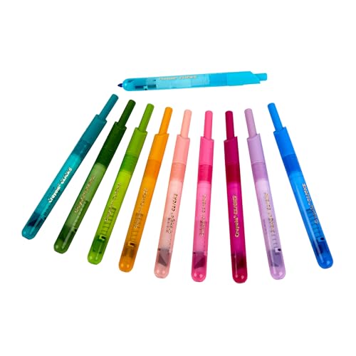 Crayola Clicks Retractable Markers Bold (10ct), Teacher Classroom School Supplies, Spring Crafts, No Dry Washable Markers for Kids - color: Bold & Bright, style: Click Retractable Marker