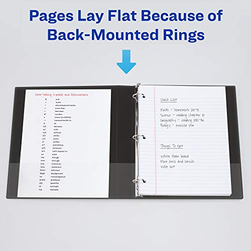 Avery Heavy-Duty View 3 Ring Binder, 3" One Touch EZD Rings, 670-Sheet Capacity, 3.5 Inch Wide Spine, Great for Home, School Supplies, Office, or Organization Needs, 1 White Binder (79193) (Pack of 4) - size: 3" (Pack of 4)
