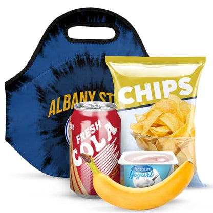 Campus Lab Albany State University Tie-Dye Soft Neoprene Lunch Bag, School - color: Albany State University Golden Rams