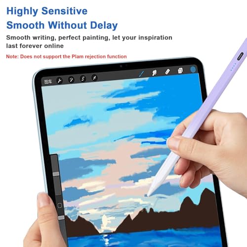 Stylus Pens for Touch Screens Power-Display Tablet Pen POM Tip Magnetic Digital Touch Pen Compatible with iPhone/iPad/Lenovo/and Other iOS/Android Smartphone and Tablet Devices (Gradient Purple - color: 2SS-Gradient Purple