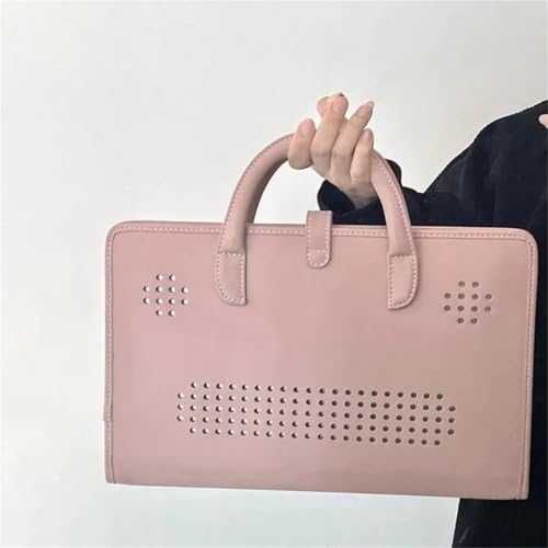 PU Laptop Sleeve Pink With Handle Protective Case Laptop Protective Case(13 inch) - color: 13 Inch