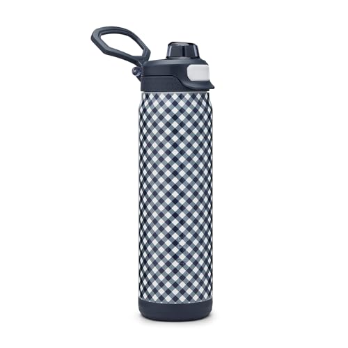 ZULU Powerfill Pro 24oz Stainless Steel Water Bottle - Checkmate Navy - color: Dark Navy, style: 24oz
