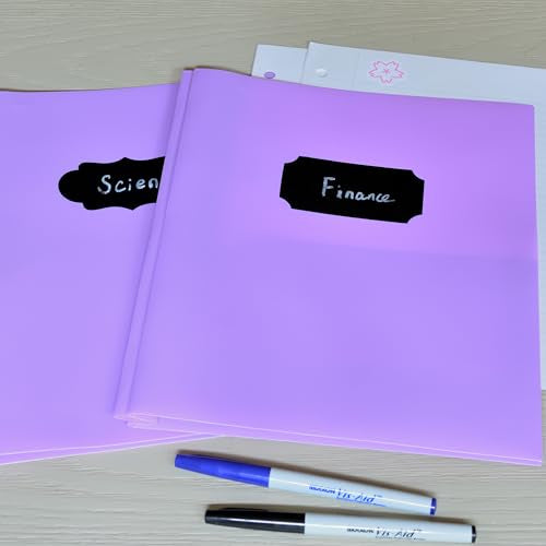 Youngever 6 Pack Heavy Duty Plastic Two Pocket Folders with 3 Prongs, Metal Prongs Fastener, Heavy Duty Plastic 2 Pocket Folder (Mauve) - color: Mauve