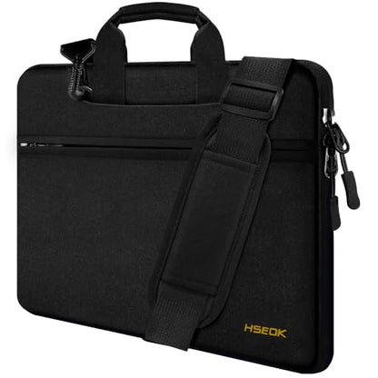 Hseok Laptop Shoulder Bag 13 13.3 14 Inch Case Compatible with MacBook Pro/Neo 14" M5/M4/M3/M2/M1,Mac Air/pro/Neo 13" and Most 13 13.3 14 Notebooks,Spill-Resistant Briefcase,Black - color: Black, size: 13-13.5 inch