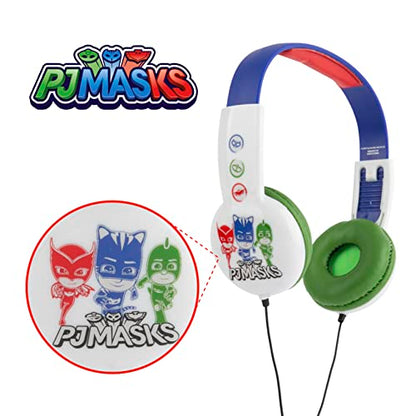 PJ Masks Kids Safe Over The Ear Headphones HP2-03120| Kids Headphones, Volume Limiter for Developing Ears, 3.5MM Stereo Jack, Recommended for Ages 3-9, by Sakar