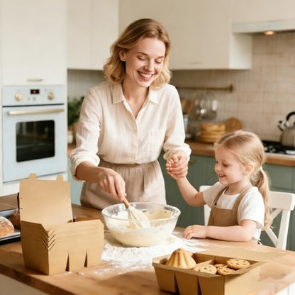 30 Pack 3 Compartment Paper Take Out Food Containers, 7.5x5.4x2.6" Kraft Brown Take Out Boxes, Disposable To Go Container Take Out Containers, Greaseproof Paper Bento Box Takeout Lunch Boxes with Lid - color: Kraft Paper Color-Flip Top