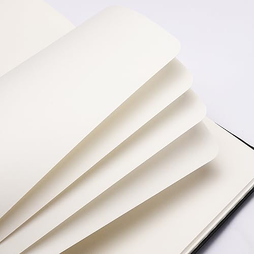 Blank Journal/Notebook - Classic Notebook/Journal with Ribbon Divider, Hardcover with Thick Paper, 5.7" x 8.4", Banded + Pen Holder +Inner Pocket - Black - color: Black, size: Unruled
