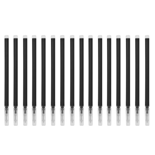 16 Pcs 0.7 mm Erasable Pen Refills Compatible for Pilot FriXion, Friction Heat Erasable Gel Ink Refill, Replaceable Medium Fine Point clicker Refill Stationery (Black) - style: Black