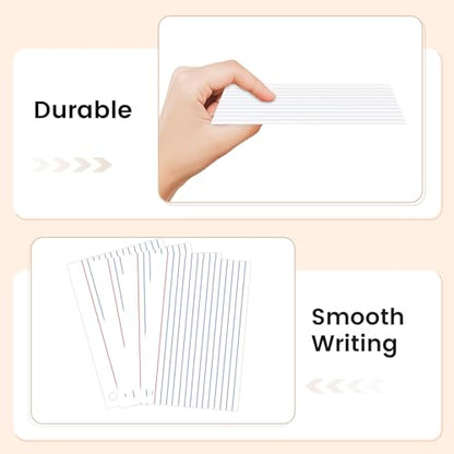 160-Pack White Index Cards 4x6 Inch w/Key Ring – 180gsm Heavyweight Flashcards – Flash Cards Study & Note Cards – Perfect for Study, Notes & Memory, Students School Supplies - color: 4x6" White 4-Pack